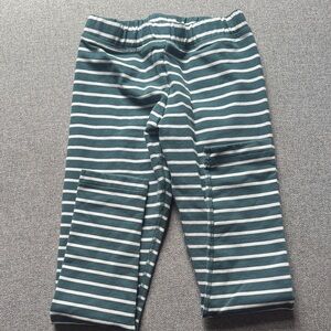 3/$15- Striped Green & White Kids Leggings